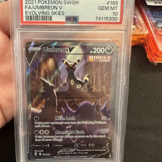 2021 Pokemon SWSH Evolving Skies #189 FA Umbreon V PSA 10 Gem Mint