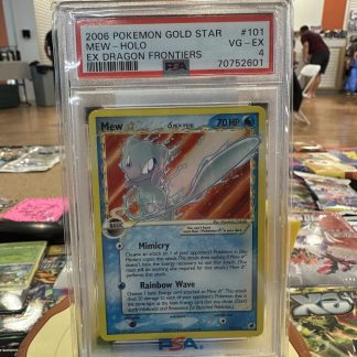 2006 Pokemon Ex Dragon Frontiers Holo #101 Mew Gold Star PSA 4 Very Good Excellent