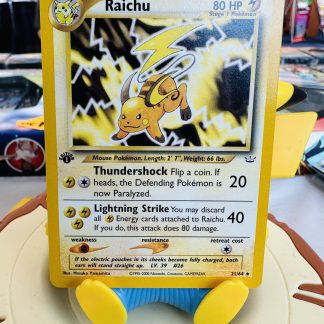 1995 1st Edition Pokemon Raichu Neo Revelation 21 of 64 Near Mint
