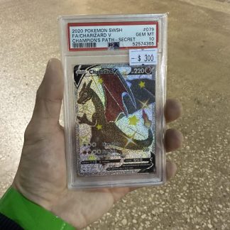 2020 Pokemon SWSH Champion's Path Secret #079 FA Charizard V PSA 10 Gem Mint