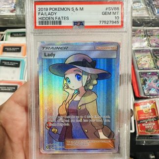 2019 Pokemon Sun & Moon Hidden Fates #SV86 Lady Full Art PSA 10 Gem Mint