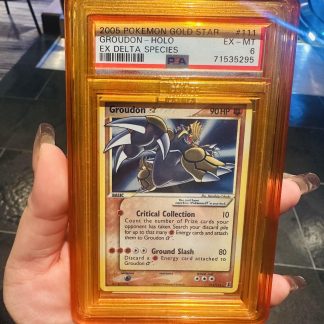 2005 Pokemon Ex Delta Species Holo Groudon Gold Star #111 PSA 6 Excellent Mint