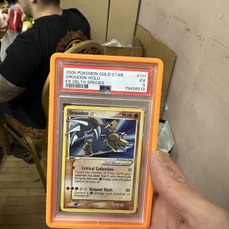 2005 Pokemon Ex Delta Species Holo Groudon Gold Star #111 PSA 5 Excellent