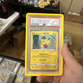 2020 Pokemon SWSH Black Star Promo Special Delivery Pikachu Holo #074 Pokemon Center Canada PSA 10 Gem Mint