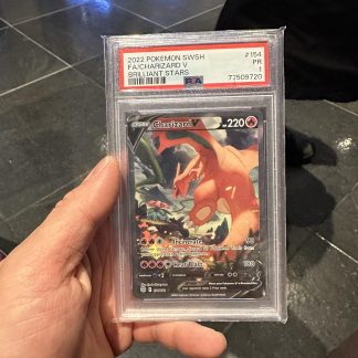 2022 Pokemon SWSH Full Art Charizard V Brilliant Stars #154 PSA 1 Poor