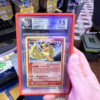 2007 Pokemon Ex Power Keepers #100 Flareon Gold Star Holo R Beckett 7.5 Near Mint+