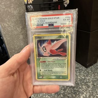 2006 Pokemon Ex Crystal Guardians #100 Celebi Gold Star Holo PSA 6 Excellent Mint