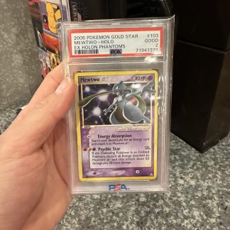 2006 Pokemon Mewtwo Gold Star Ex Holo Phantoms #103 PSA 2 Good