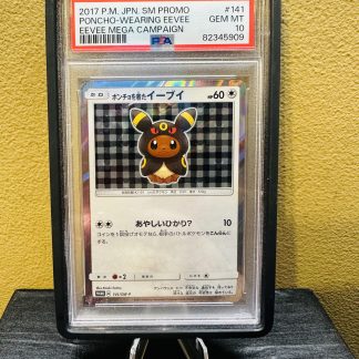2017 Japanese Pokemon SM Promo Eevee Mega Campaign #141 Poncho Wearing Eevee PSA 10 Gem Mint