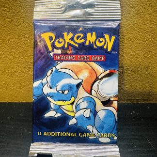 1997 Pokemon Blastoise Base Set Long Stem Sealed Booster Pack