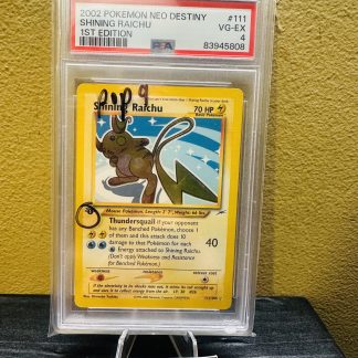 2002 Pokemon 1st Edition Shining Raichu Neo Destiny #111 PSA 4 Very Good