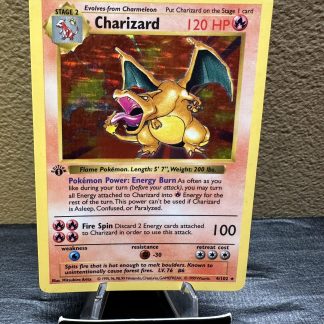 1999 Pokemon 1st Edition Shadowless Charizard Holo Moderately Played 4 of 102