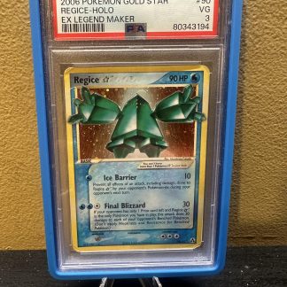 2006 Pokemon Ex Legend Maker #90 Regice Gold Star Holo PSA 3 Very Good
