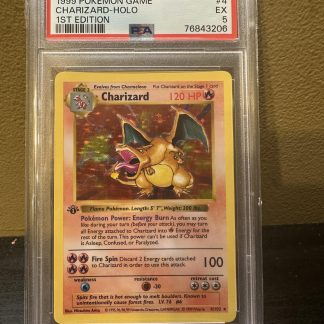 1999 Pokemon Game 1st Edition Charizard Holo #4 PSA 5 Excellent
