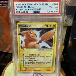 2006 Pokemon Gold Star Ex Holon Phantoms #104 Pikachu Holo PSA 4 Very Good Excellent