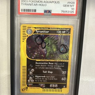 2003 Pokemon Aquapolis Tyranitar Holo #H28 PSA 10 Gem Mint