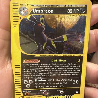 2002 Pokemon Umbreon Aquapolie H29 of H32 Holo Damaged
