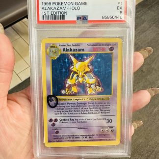 1999 Pokemon Game 1st Edition Alakazam Holo #1 PSA 5 Excellent