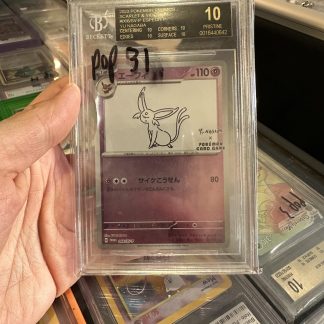 2023 Japanese Pokemon Promos Scarlet & Violet #066 SV-P Espeon Yu Nagaba Beckett 10 Pristine Black Label