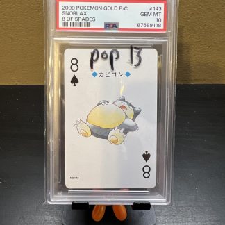 2000 Pokemon Gold Version Playing Cards #143 Snorlax 8 Of Spades PSA 10 Gem Mint