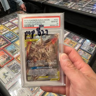 2019 Pokemon Sun & Moon Cosmic Eclipse #221 Arcs Dlga Palkia GX Full Art PSA 10 Gem Mint