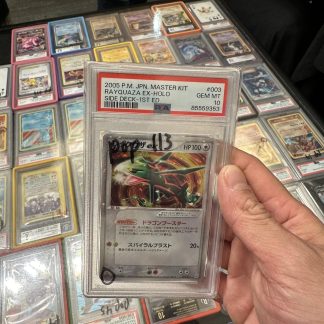2005 Japanese Pokemon 1st Edition Side Deck #003 Master Kit Rayquaza Ex Holo PSA 10 Gem Mint