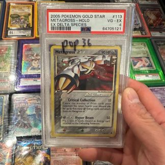 2005 Pokemon Ex Delta Species #113 Metagross Gold Star Holo PSA 4 Very Good Excellent