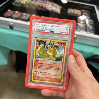2007 Pokemon Ex Power Keepers #100 Flareon Gold Star Holo PSA 5 Excellent