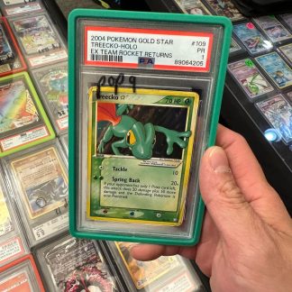 2004 Pokemon Gold Star Ex Team Rocket Returns #109 Treecko Holo PSA 1 Poor