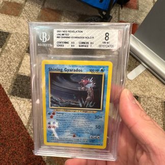 2001 Pokemon Shining Gyarados Neo Revelation Unlimited #65 Holo R BGS 8 Near Mint