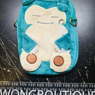 2023 Pokemon Snorlax Crossbody Shoulder Zipped Pouch Front And Back Bag Blue