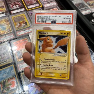 2006 Pokemon Gold Star Ex Holon Phantoms #104 Pikachu Holo PSA 10 Gem Mint