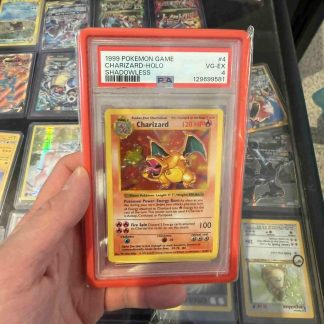 1999 Pokemon Game Charizard Holo Shadowless #4 PSA 4