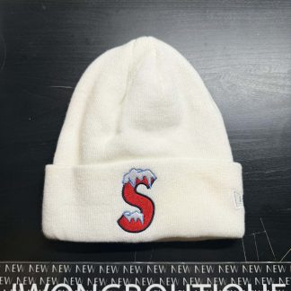 2020 Sup New Era S Logo Beanie White