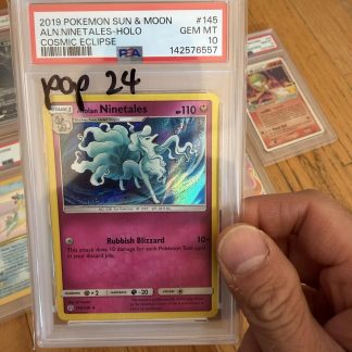 2019 Pokemon Sun and Moon Alolan Ninetales #145 PSA 10 Cosmic Eclipse