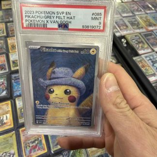 2023 Pokemon Pikachu Grey Felt Hat X Van Gogh #085 PSA 9