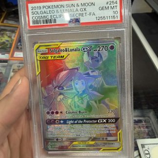2019 Pokémon Solgaleo & Lunala GX Sun & Moon Cosmic Eclipse Secret FA #216 PSA 10 Gem Mint