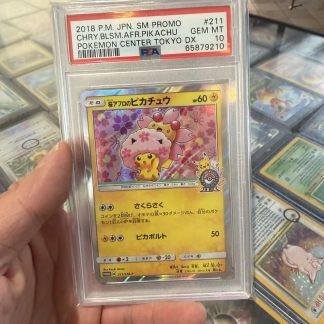 2018 Pokémon Japanese P.M. Sun & Moon Promos Cherry Blossom Afro Pikachu #211 PSA 10 Gem Mint